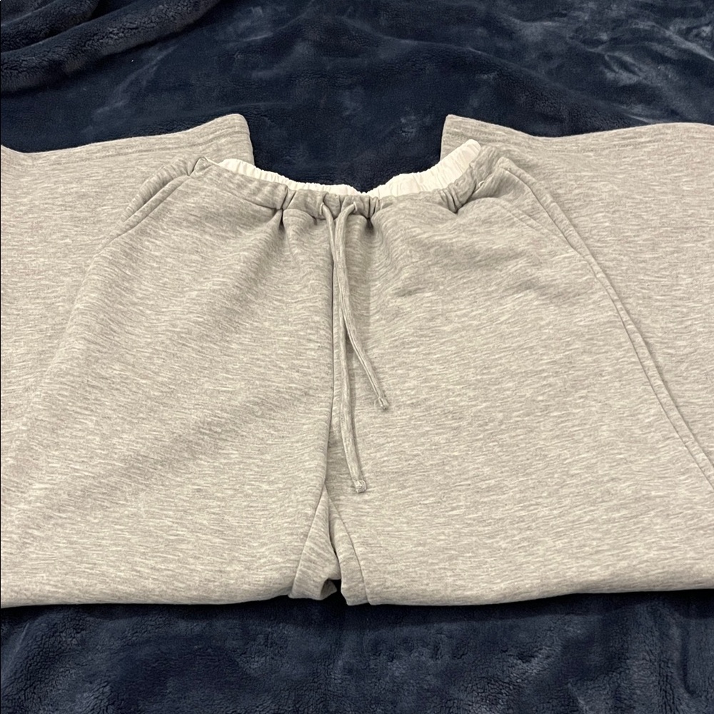 Shein Heathered Gray Wide Leg Sweats